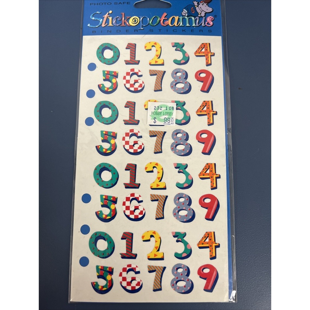 Lot Of 7 Stickopotamus Binder Stickers Numbers Africa Animals Transportation New - Picture 3 of 9